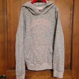 Abercrombie Kids Grey Sweatshirt with Pink Stitching- Size 11/12